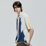 ポッカーディアハーフニットカーディガン / pocker-dia half knit cardigan ivory