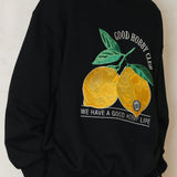 ダブルレモンスウェットシャツ/DOUBLE LEMON SWEATSHIRT_BLACK
