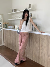 Tyra Pink Two Way Jogger Wide Cargo Pants