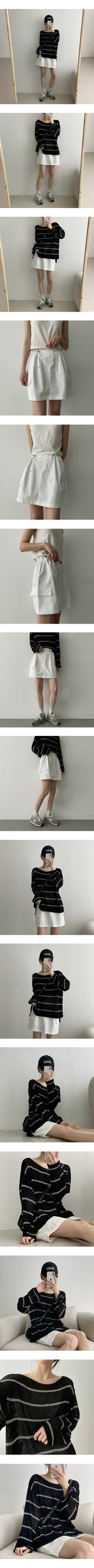 ファーミーウエストストリングカーゴミニスカート / Furme Waist String Cargo Mini Skirt