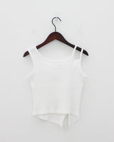 アンバランススリーブレス/Unbalanced sleeveless (3color)