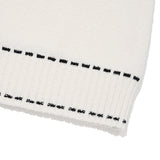 COLOR STITCH POINT KNIT DRESS [IVORY]