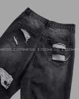 ダメージワイドパンツ / SK Damage Wide Pants (2 colors)
