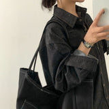 レトロデニムシャツドレス