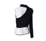 アンフッテッドオープンショルダークロップTシャツ / TOP(6167) Unfooted Open Shoulder Crop Tee