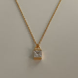 キュービックロックネックレス / cubic lock necklace
