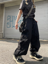 サマーナイロンバルーンダブルカーゴパンツ / Summer nylon balloon double cargo pants