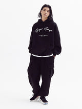 バルーンオーバーカーゴフリースジョガーパンツ(black)