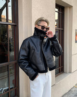 GM Trench Jack High neck Leather crop Mustang (2 colors) (Model M Fitting)