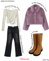 [MADE] Pudding Fur Jacket (Lavender Purple)