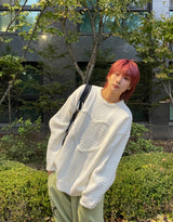 Heart knit /  overfit knit