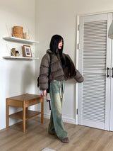 Aker string washing wide denim pants