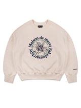 Women's Crop Circle Logo Emboss Le Lis HeavyTerry Sweatshirt CreamNavy(FCD3TS701W)