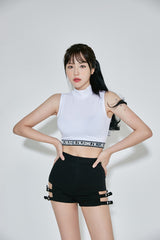 バルジングハイネッククロップトップ / TOP(9048) Bulging High Neck Crop Top