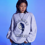 ARCH PRINTING PAINTING SWEAT SHIRT-WHITE MELANGE