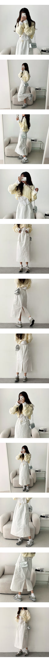 Crop Pattern Round Knitwear