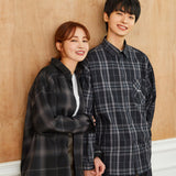 レイラベールチェックシャツ / Layla The reason for love Veiled Big Check Shirt S73 Black (6554135691382)