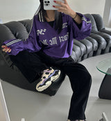 トラックカラーバイカースウェットシャツ