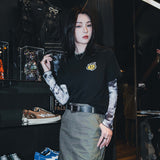 ミスターショースマイルフェイスパッチベーシック半袖Tシャツ / MR. SHOW SMILE FACE PATCH BASIC TEE
