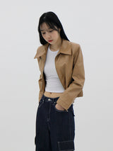 リミットレザージャケット/Limit leather jacket (2color)