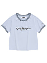 カラーコンビネーションクロップTシャツ