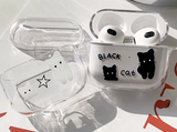 ブラックキャットAirPodsケース / Black Cat AirPod Case_Jelly
