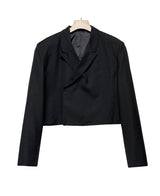 ルシッドクロップラップブレザー / [自主製作] Lucid crop wrap blazer (2 color)