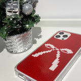 RIBBON KNIT HARD JELL CASE _RED