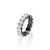 スクエア プロング セッティング リング / [KANG DANIEL] Square Prong Setting Ring (black silver)