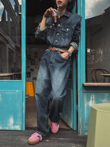コウムファブリックウォッシングワイドデニム (2 color)