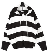 No.9228 stripe over hood KNIT (3color) (6645571518582)