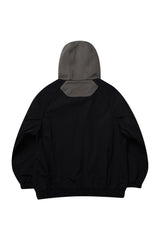 ピッピングミックスアノラックパーカー　ブラック