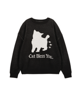 NO COLOR STAR CAT KNIT - BLACK