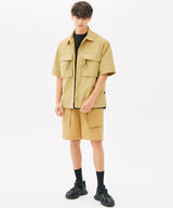 TWO POCKET STRING HALF SHIRTS (BEIGE) (6585203654774)