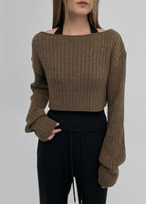 [MADE] Tees Layered Crop Knit	