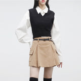 Weevil cargo pleated skirt