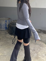 ゴープコアスパンデックスストラップスカートレギンス / Gorpcore spandex Strap Skirt Leggings