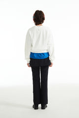 チェリープラネットグラフィッククロップスウェットシャツ / CHERRY PLANET GRAPHIC CROP SWEATSHIRT [WHITE]