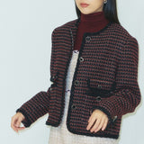 Bulgaria virgin wool tweed jacket / Black