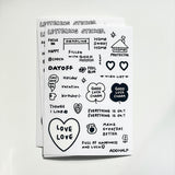 lettering sticker