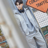 セミワイドジョガーパンツ/Semi Wide Seperate Block Jogger Pants Gray/Greige (6604003344502)