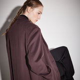 シングルブリーステッドテイラードコート / Single breasted tailored coat brown