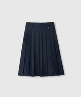 PLEATED MIDI SKIRT_Navy