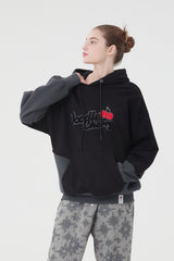 ドゥードゥルチェリーカットオフフーディー／DOODLE CHERRY CUT-OFF HOODIE [BLACK]