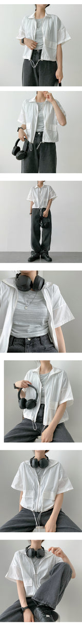 ミックスラインシャーリングショートスリーブTシャツ