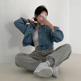 フロントアンドバックボタンデニムジャケット / Front And Back Button Denim Jacket