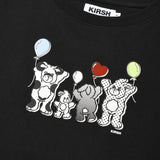 キルシーウィティーバニーグラフィッククロップ丈ロングTシャツ／WITTY BUNNY GRAPIC CROP LONG SLEEVE T-SHIRT [BLACK] (6682183598198)