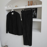ウノパイプピンタックスラックス / Uno Pipe Pintuck Slacks (2color) (6672085778550)