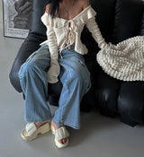 Strap Cargo Wide Jeans