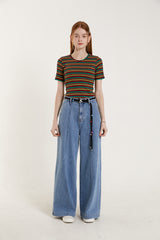 マルチカラーストライプTシャツ/MULTI COLOR STRIPE T.SHIRT